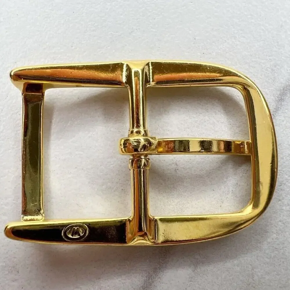 Vintage Gold Tone Simple Basic Belt Buckle for up to 1 Inch Belt